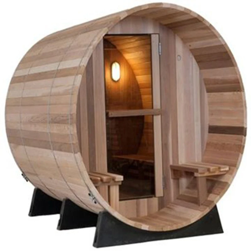 New Canadian Red Cedar Outdoor Barrel Steam Wood Wooden Bucket for Sale Modern Traditional Sauna Room Solid ROHS 1year,1 Year