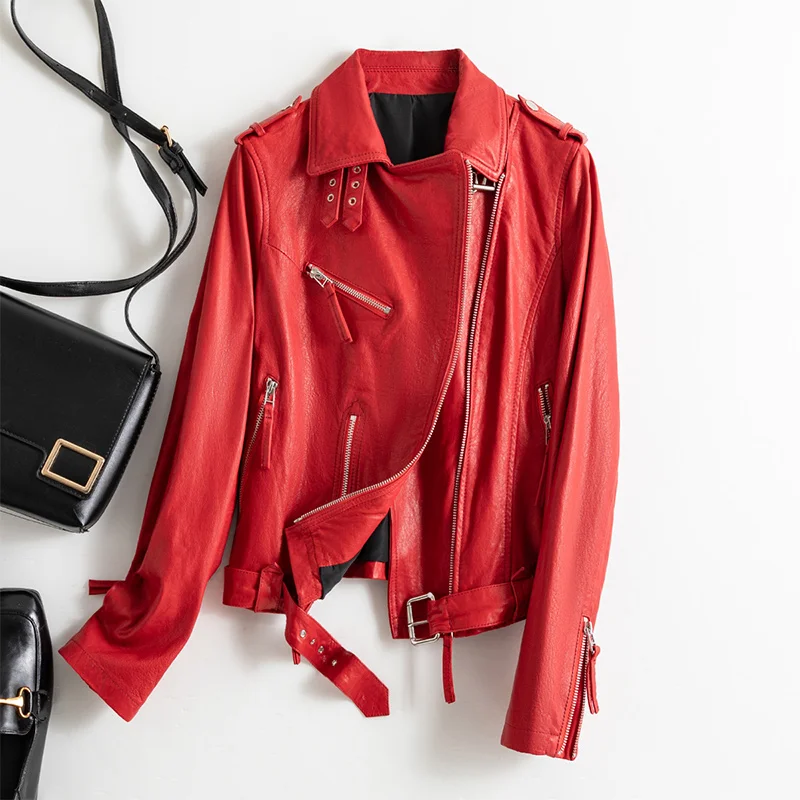 2022 Winter Windproof  New Design Women crocodile Leather Coat PU Plus Size  Hooded Motorcycles Jackets fur coat