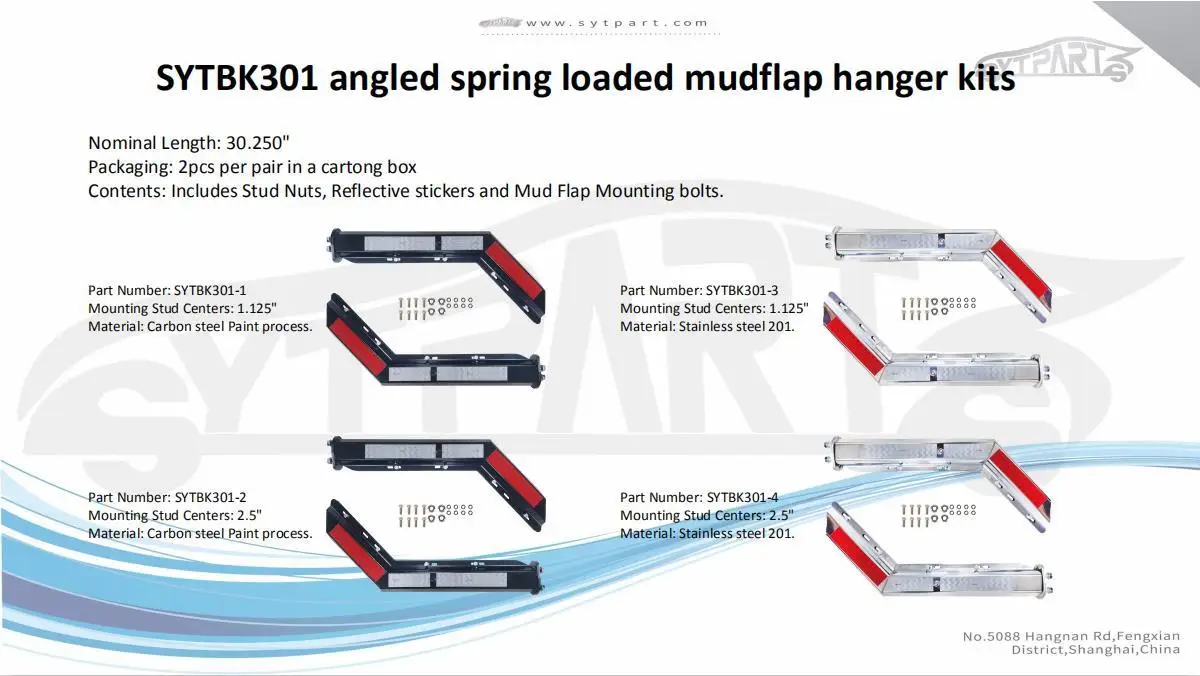 SYTK301-1 45 Angled Spring Loaded Mudflat bracket for Mack