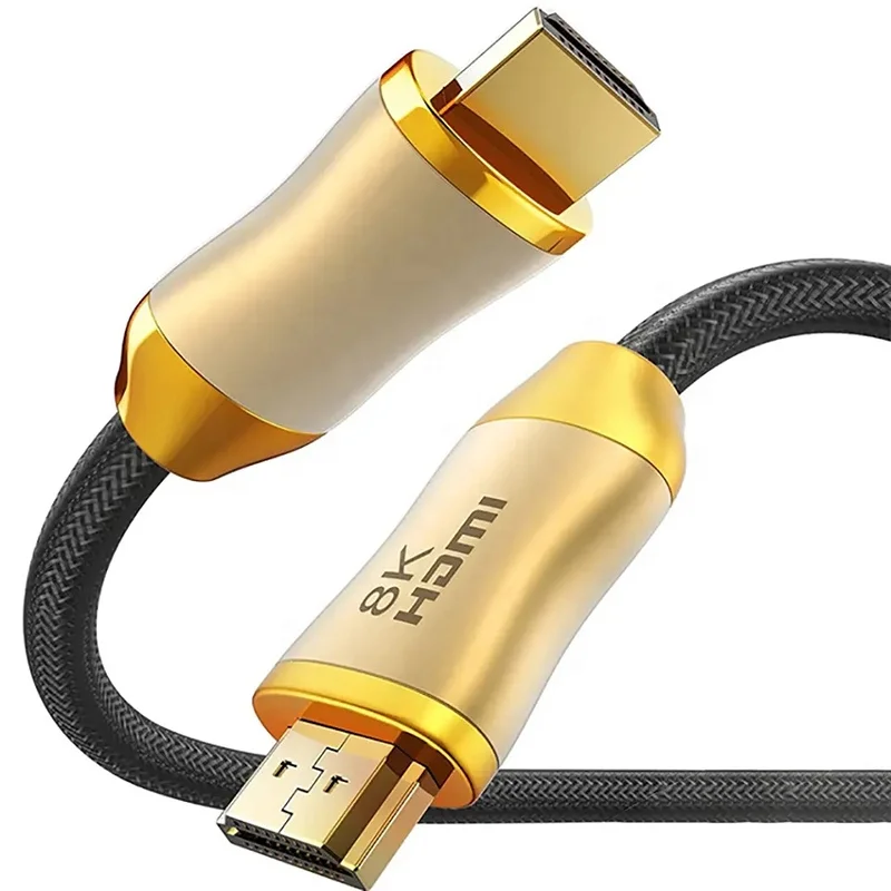 Xput Custom 24K Gold Plated 3D 8K 60Hz 4k 120Hz 48Gbps HDR Ultra HDMI Cable Cord Gold 8K HDMI 2.1 Cable