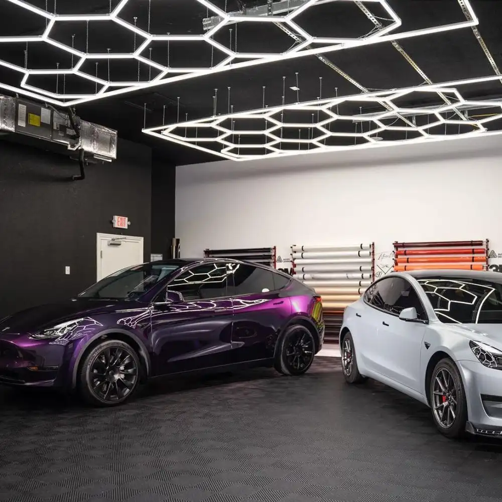 SUEZ easy install garage led lamp aluminium housing car beauty hexagonal led light