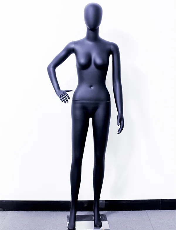 Hot Sale ABS Plastic Material Black Full Body Female Mannequin For Display