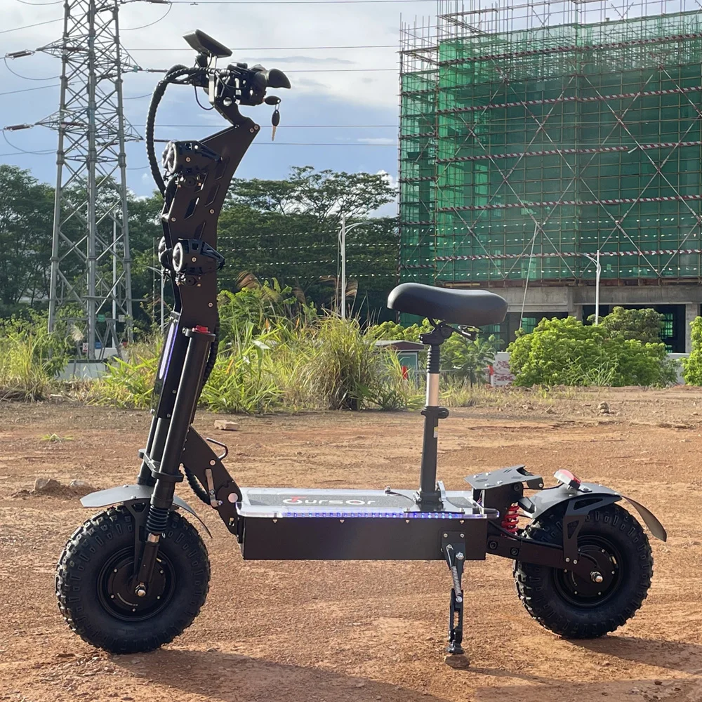 72 Volt 10000W 14inch Heavy Long Run Large Dual Motor Electric Off Road Electric Scooter Adult