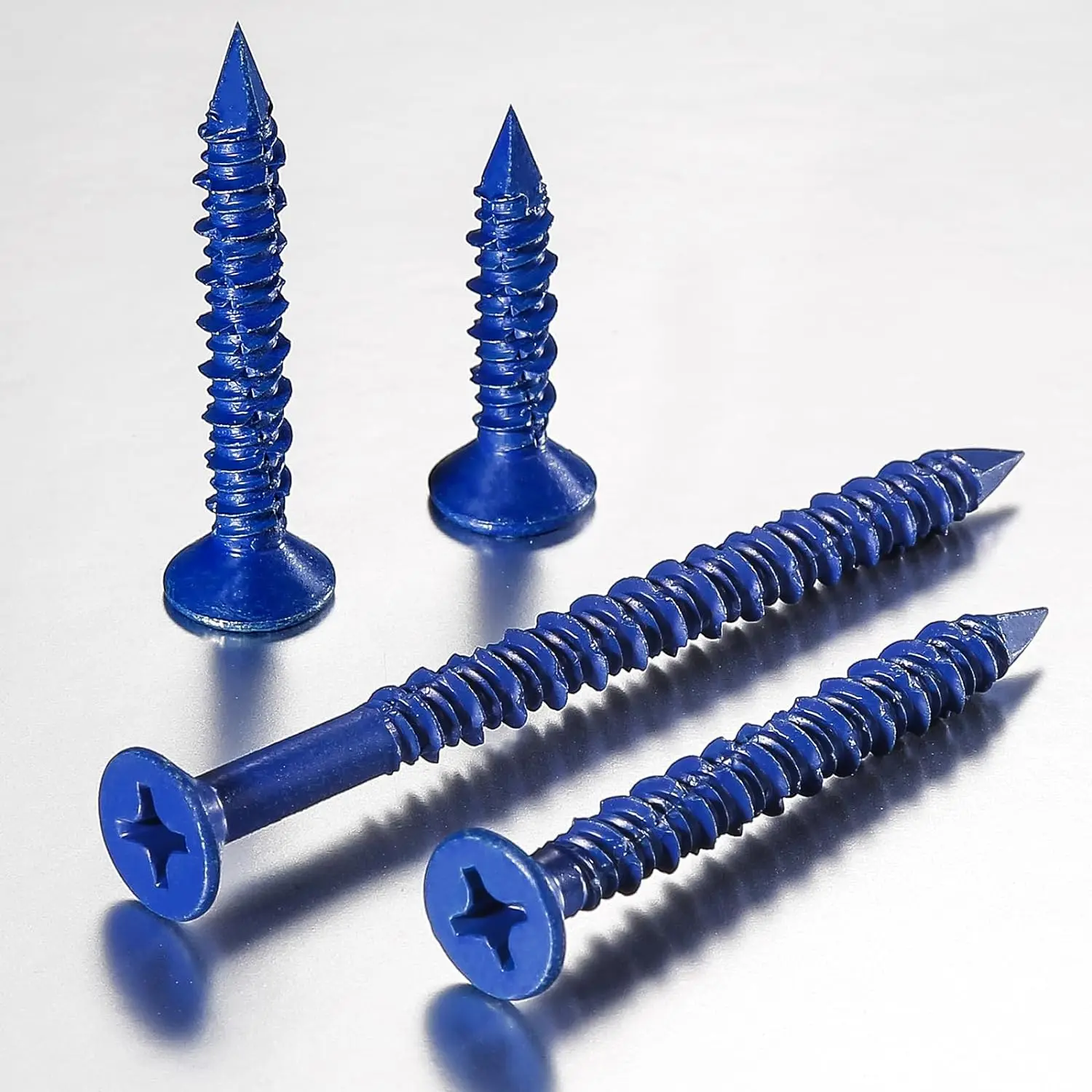 Affordable stainless steel cement screws with titanium alloy concrete screw flat head for cement rock applications