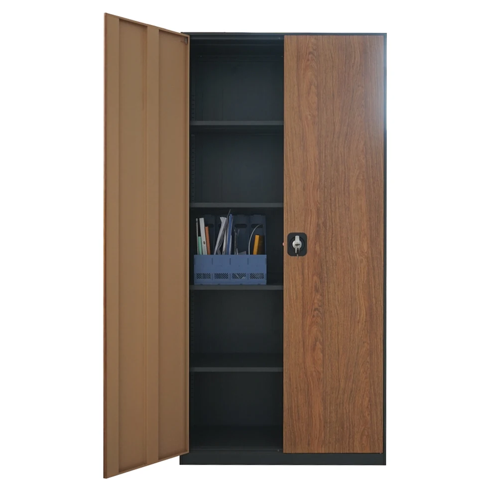 Transfer Storage Cabinet up Glass Metal Door Wood Door Down Minimalist Office Furniture Filing Cabinet