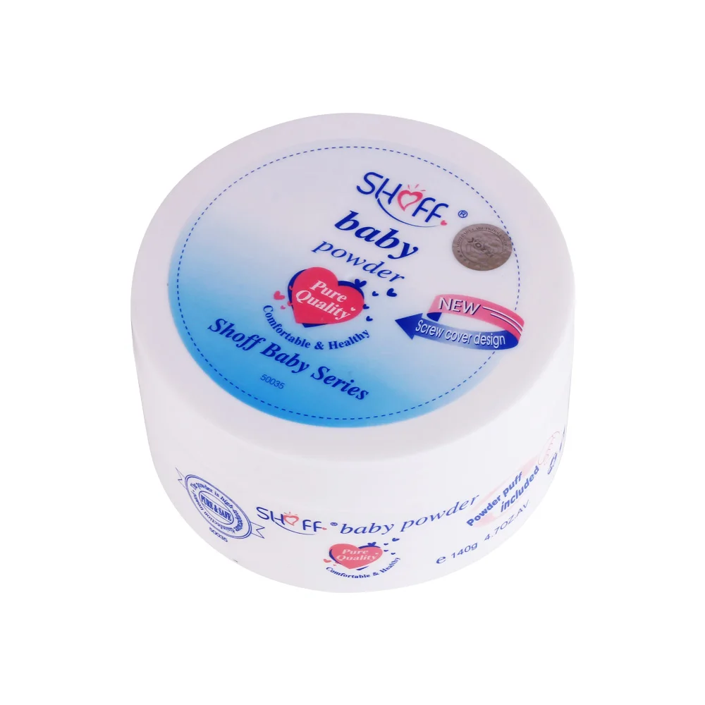 
Baby care products Natural color Pure talc powder with high quality with powder puff. 