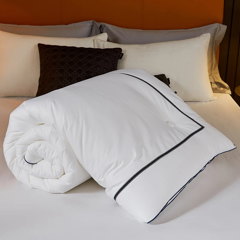 European Style organic Cotton Hotel Five Stars 3d printed Premium Feather Down Comforter Duvet Insert