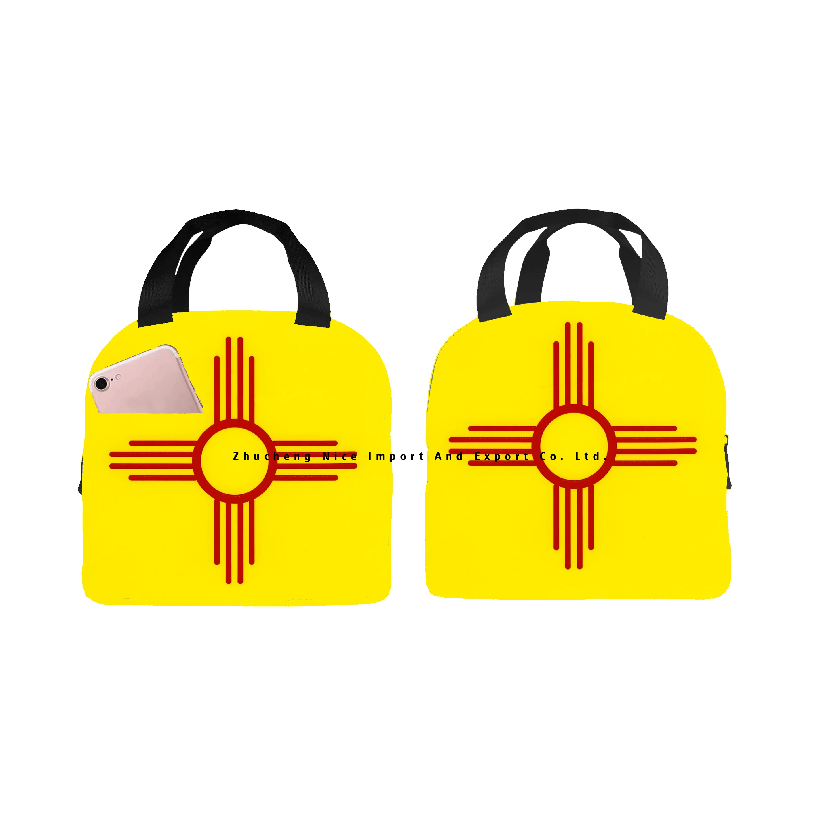 Custom America US Nebraska state flag Lunch Tote Insulated Box Cooler Bag Seal Portable Thermal Insulation Aluminum Foil