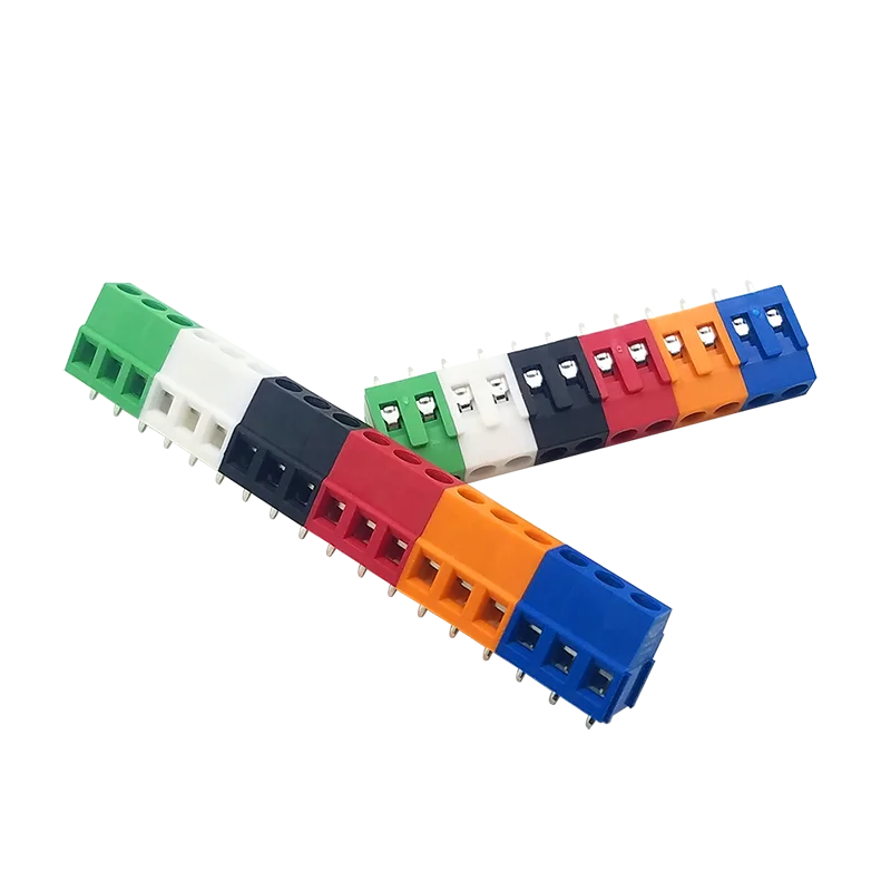 higher quality 128V-5.08 3 PIN copper pcb connector vertical brass 16A terminal blocks KF128 DG128 WJ128