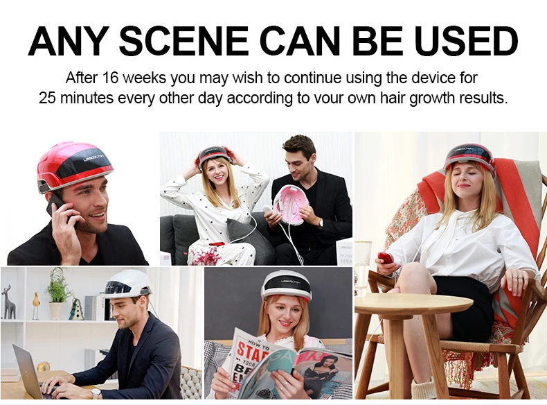 Lescolton Professional LLLT Laser Cap Restore Hair Thickness Hair Regrowth Helmet Hair Loss Treatment Device