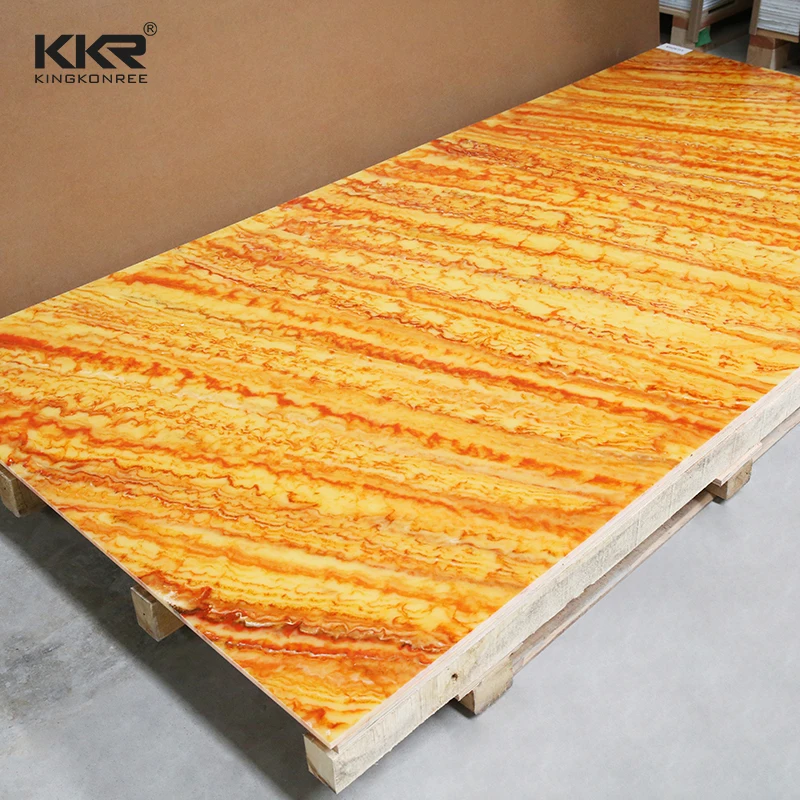 Solid Surface Translucent Sheet For Wall Decoration Big Size Stone Wall Panel Acrylic Resin Solid Surface Sheet