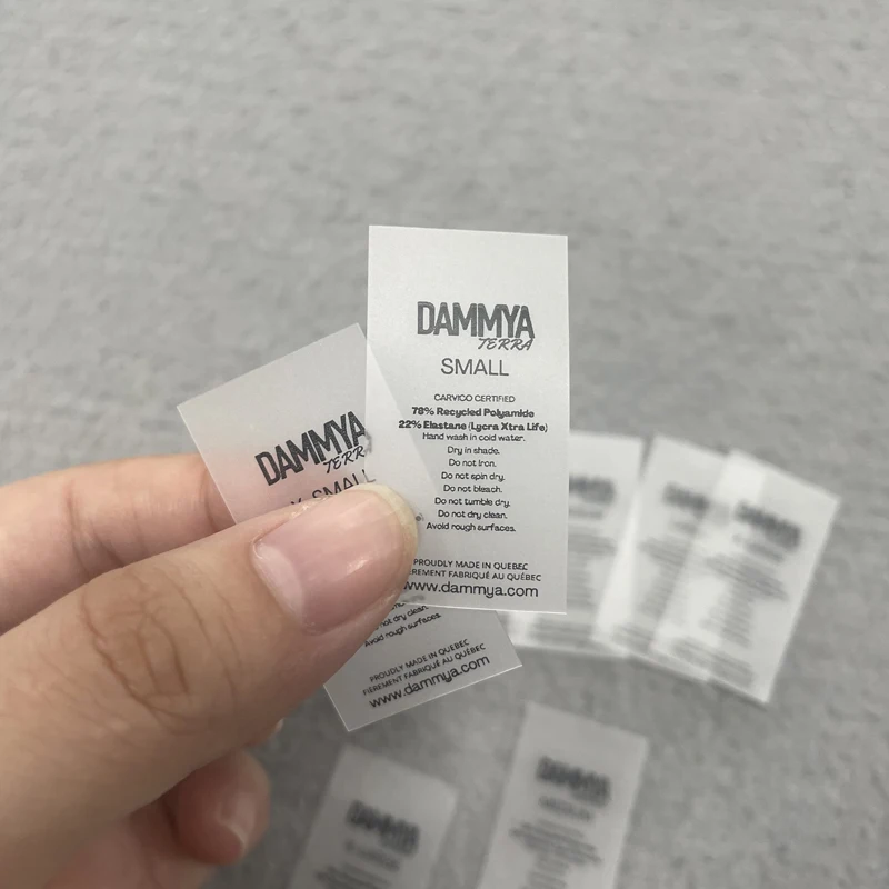 Good Quality TPU Clothes Label Wash Care Label For Clothing Custom Matte Soft Silicone Size Labels For Clothing