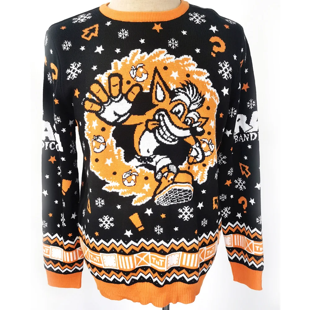 Custom Funny Design Nice Quality Cotton Acrylic Mens Winter Knitted Christmas Sweater