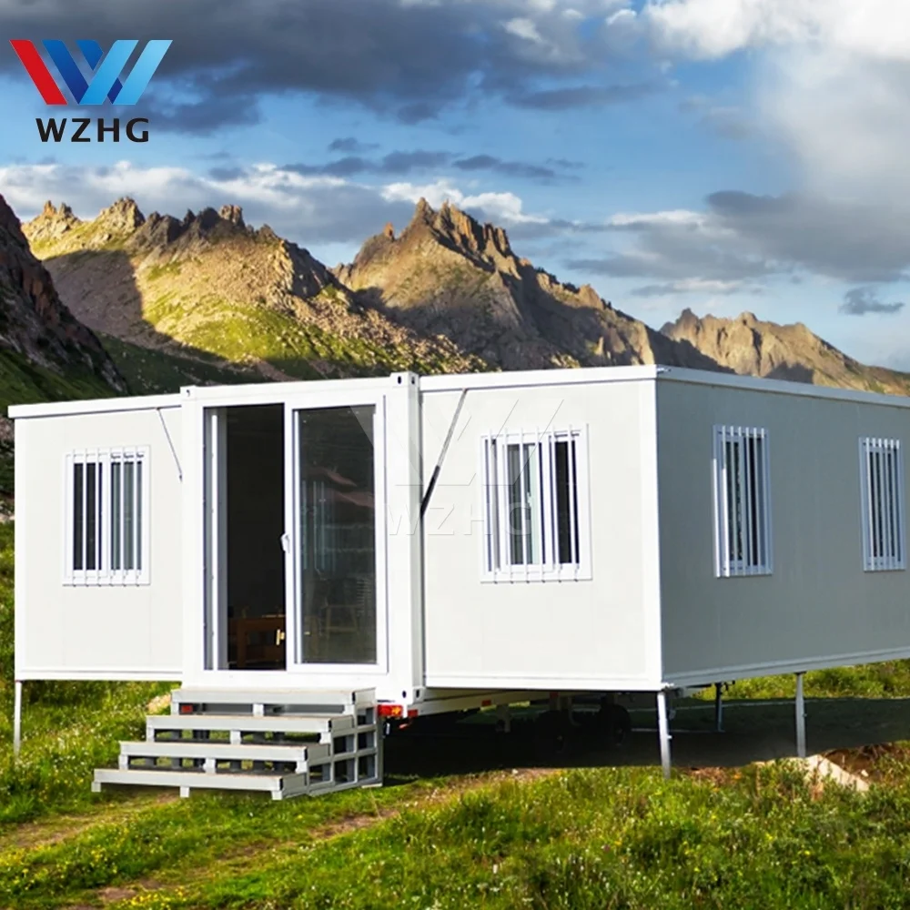 Best selling tiny home on wheels metal frame movable prefab cabin container house for office