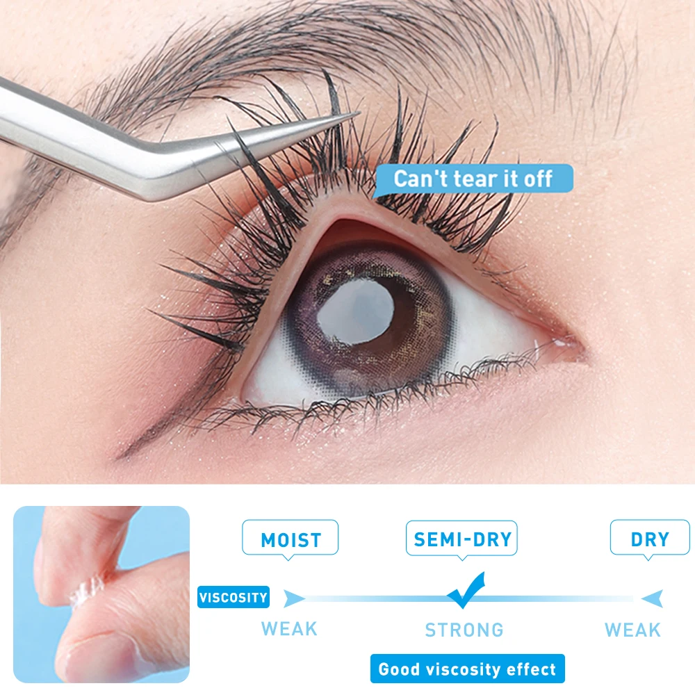 14 Day Hold Strong Diy Lash Glue White Fast Drying Eyelash Glue Kit Lashes Glue Adhesive for Cluster Diy Lashes Private Label