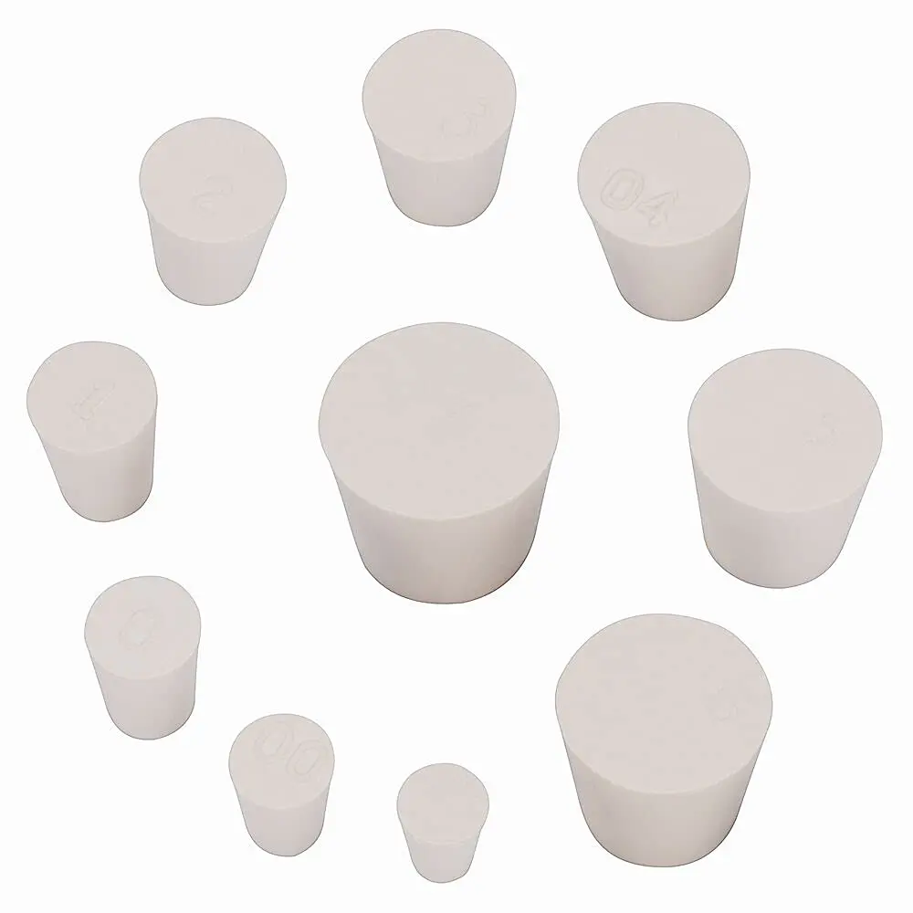 Rongtai Hot Selling Homebrew Conical Plug with Hole For Airlock Wine Brew Beer Fermenting Silicone Plug Rubber Stoppers