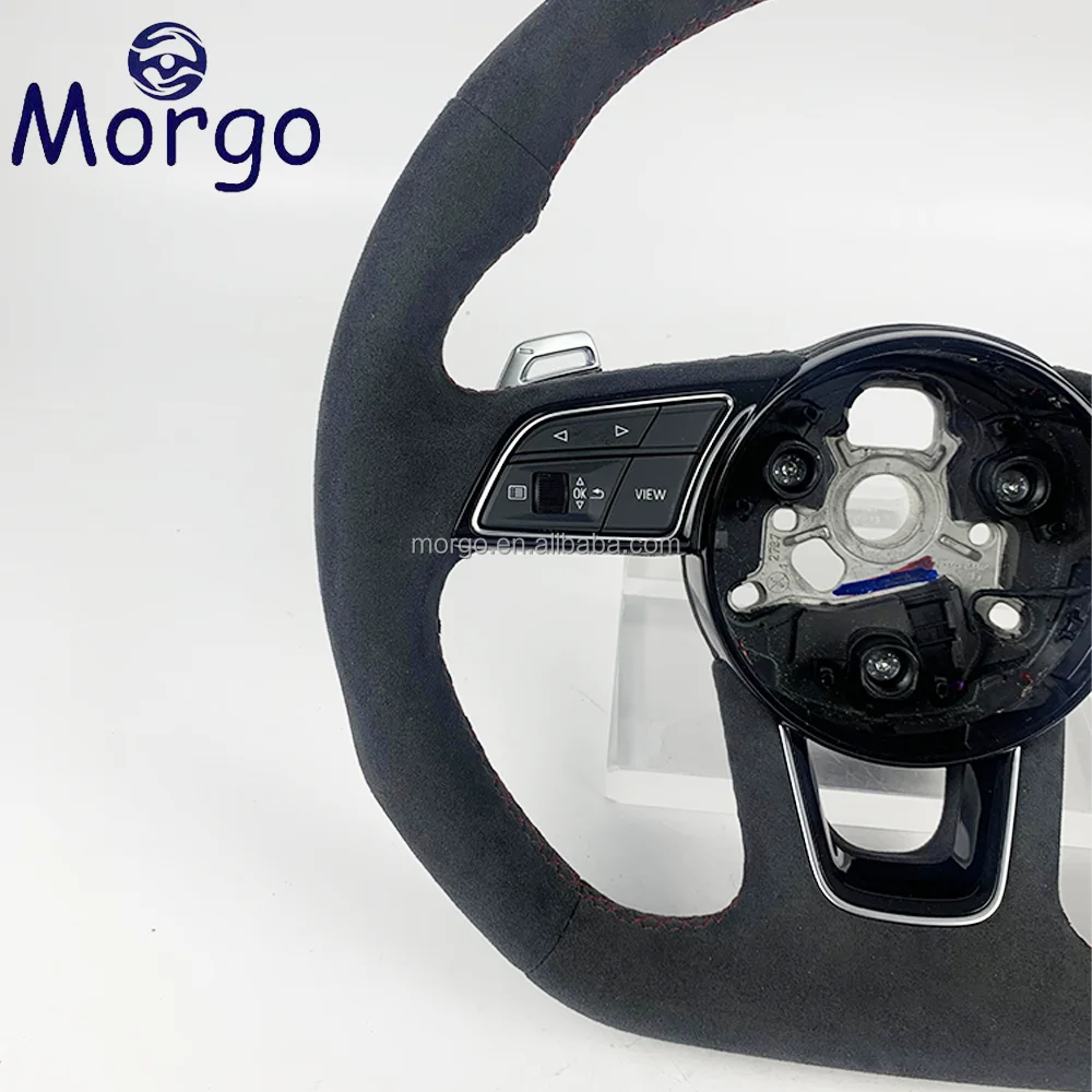 For Audi TT A3 A4 B8 A5 A6 C6 C7 A7 R8 RS RS3 RS4 RS5 S3 S4 S5 B9 RS6 RS7 Q3 Q5 Q7 customized all suede steering wheel