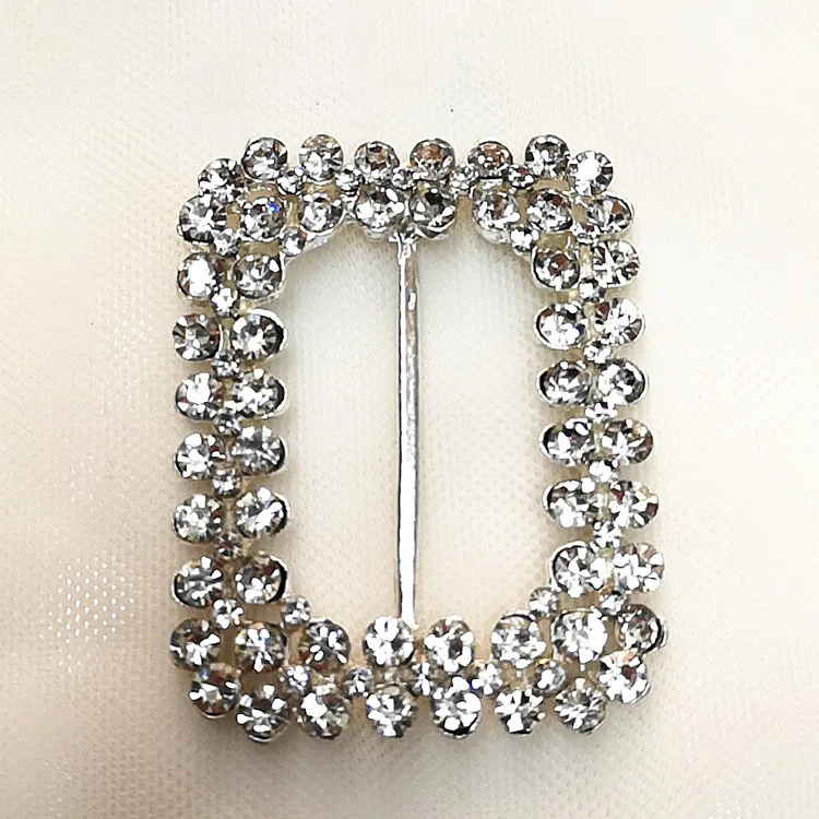 Classic sparkle Bikini Connector Crystal small Rhinestone Clasp Buckles Slide Buckles for Shoes Sash Belt