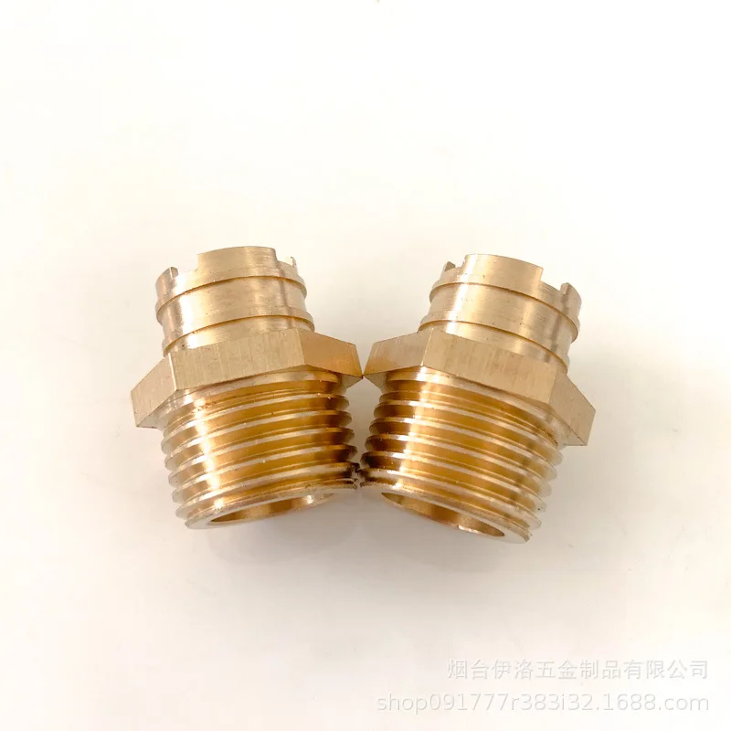 Copper joint processing non-standard custom brass inner and outer wire copper nut  joint to drawing custom parts