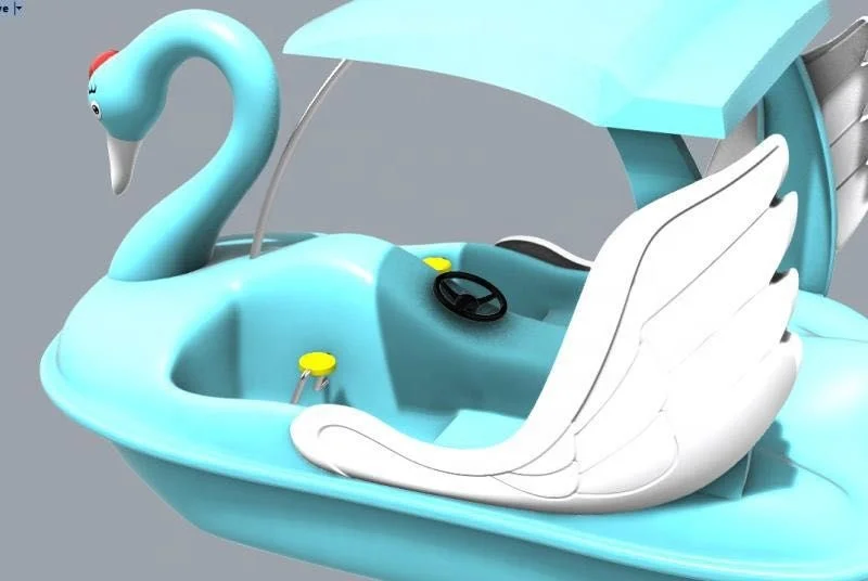 Factory Prices Fiberglass swan pedal boats for family water amusement