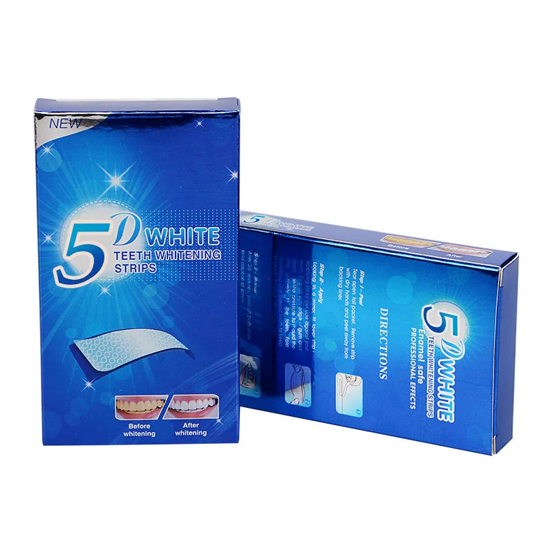 5D Professional Effect 7 Pouches Oral Hygiene Teeth Whitening Strips Home Use tooth whitening strips