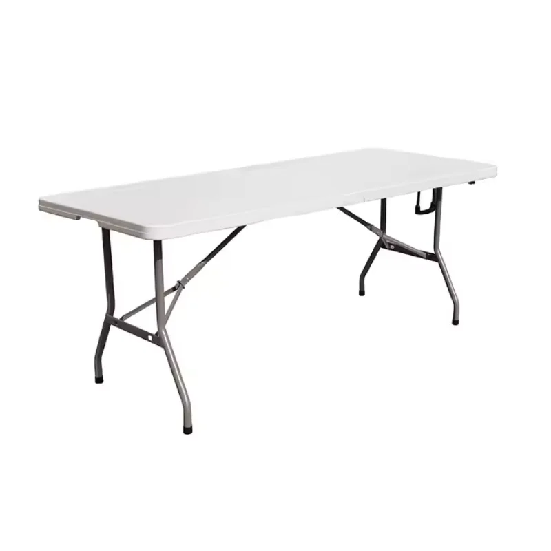 6ft HDPE White Foldable Table Camping chair Rectangle Half Plastic Picnic Folding Tables Manufacturer