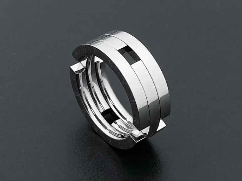 Creative Stainless Steel Kiss Fish Rings Forever Love Couple Can Be Deformable Ring Jewelry