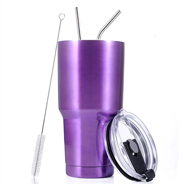 30oz Wholesale Stainless Steel Double Wall Vacuum Insulated Tumbler with Straw