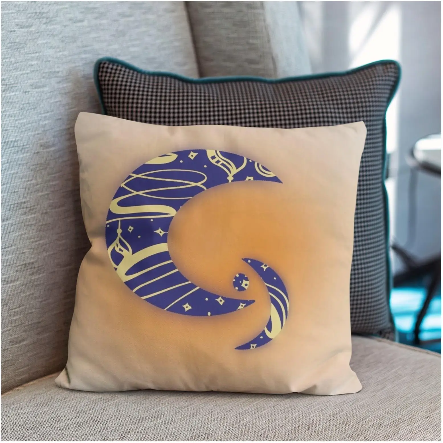 Pillow Case With Zipper Moroccan Wholesale Polyester Types Of With Custom Box Hotel Black Pillow Case Backdrop Double-Sided