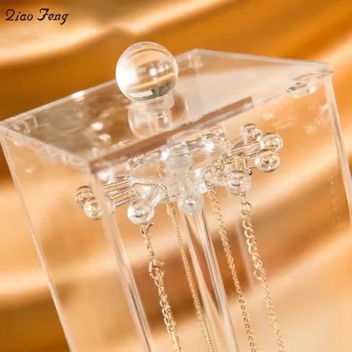 Choice Fun Wholesale Rotating Jewelry Organizer Display Stand Cube Countertop with Sticker Logo