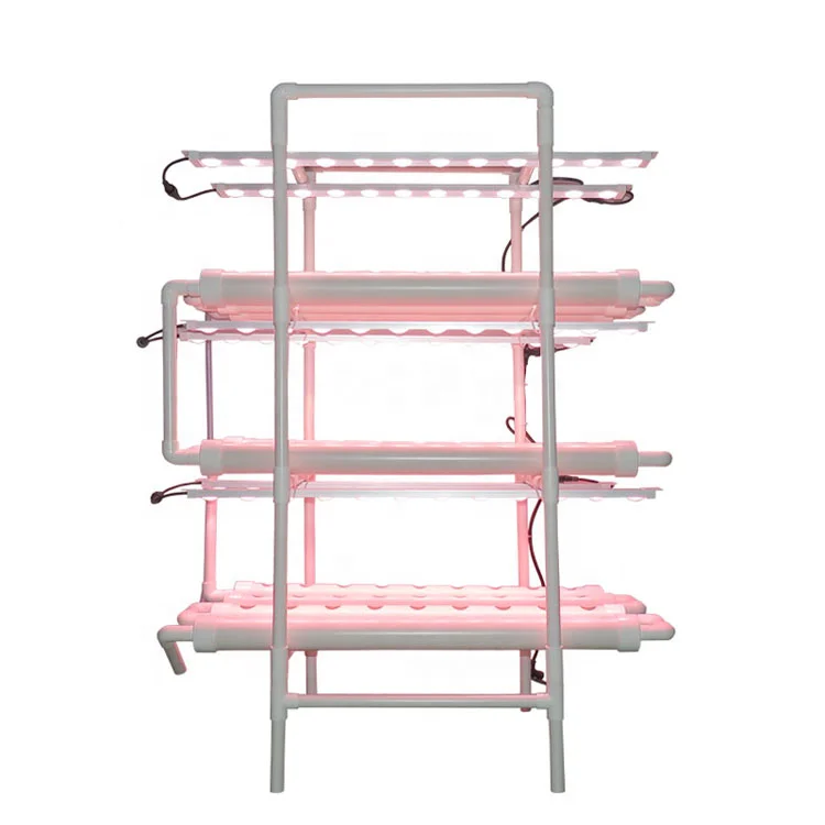 Indoor Led Grow Light NFT Hydroponic Plant Growing Systems Kits for Vegetable