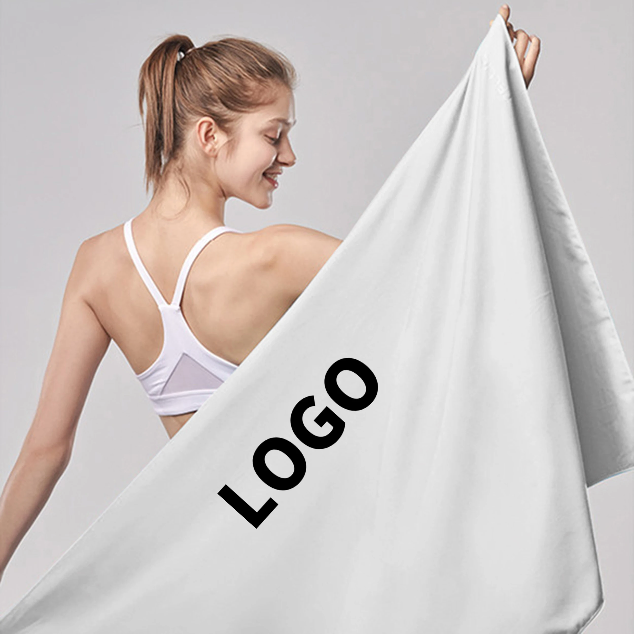 High Quality Wholesale 100 polyester towel Customized Premium Super Absorbent blank polyester beach towels