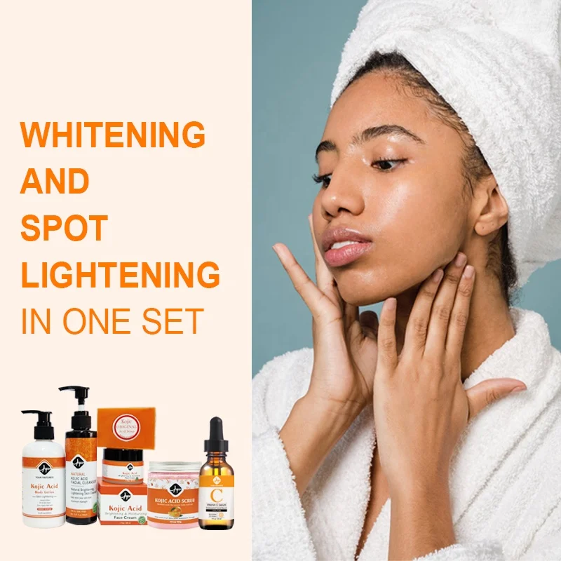 Лидер продаж набор средств для ухода за кожей из койевой кислоты натуральное Отбеливающее Мыло лица функция акне Омолаживающая глицериновая кислота