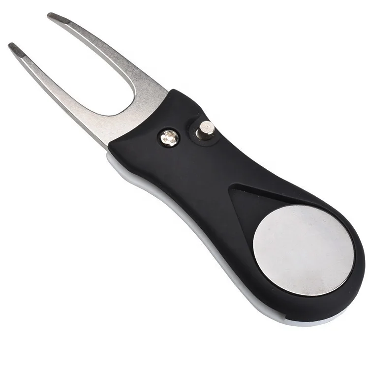 2022 custom golf accessories blank metal golf divot tools with magnet golf ball marker