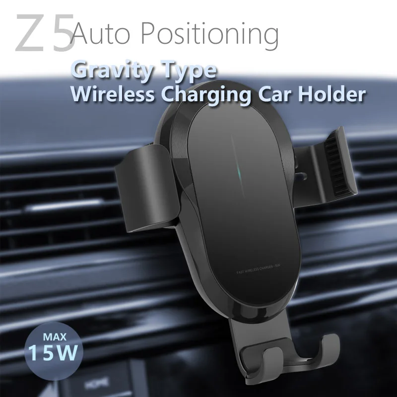 Amazon Top Seller 2022 New Arrival 15w Qi Fast Charging Gravity Mobile Phone Holder Car Wireless Charger