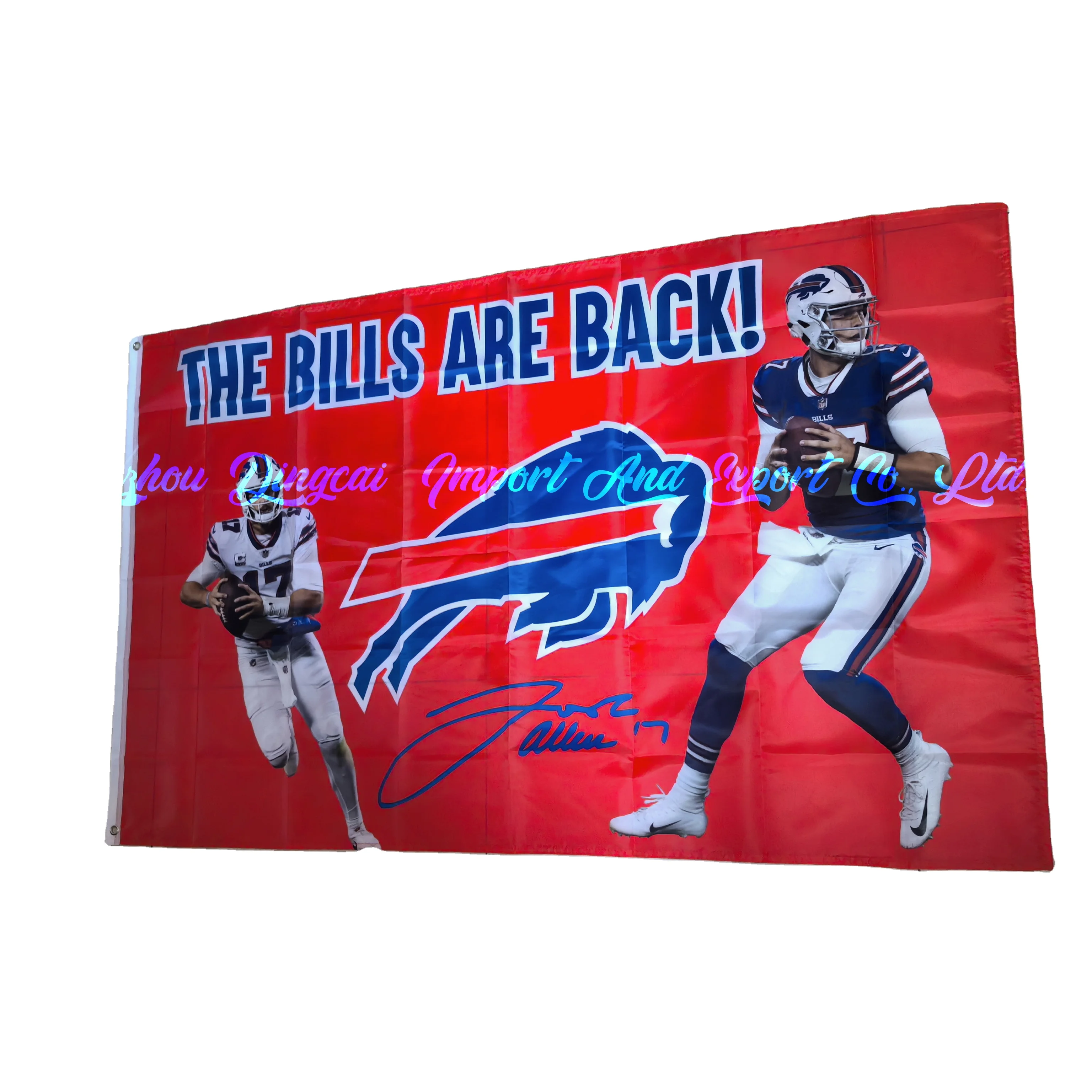 MAFIA  Buffalo Bills Josh Allen flag 100D polyester America sports 32 team 3 x 5 ft banner with grommets