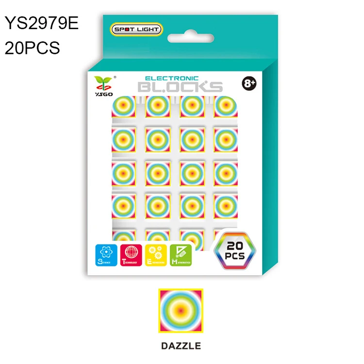 
Factory wholesale price Brinquedo Pin-insert educational electronic luminous building blocks dot light toy teaching accessories 