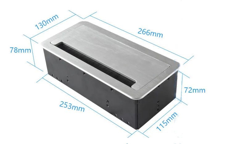 Electrical Plug  Desktop Grommet Wireless Charging French Brush Aluminum Flip  Smart Desktop socket Panel