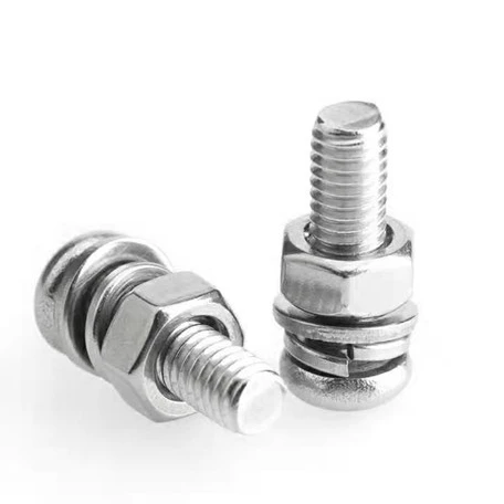 M4 M5 M6 M8 304 Nut Bolts and Screws SS Fasteners Combination Screw Bolt Nature ZINC  Customer Demand Metric fasteners factory