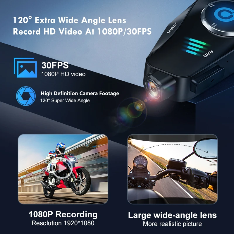 Latest Model Q28 Motorcycle Helmet Dashcam with APP Headset JL 5.3 High Definition Video Camera for Mountain Biking