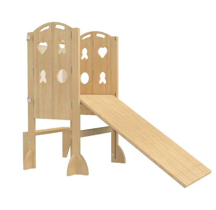 3 in 1 Montessori Foldable Kitchen Step Stool Toddler Wood Learning Tower