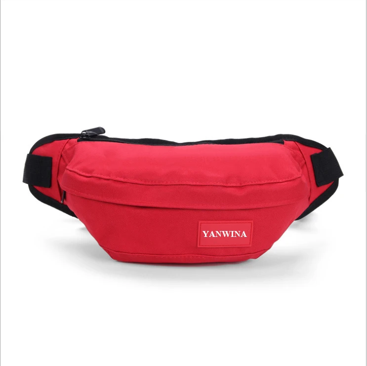 Small Sport Fanny Waist Pack Travel Hiking Stretch Belt Waterproof Running Canvas Nylon Waist Bag Printing Custom Water Proof