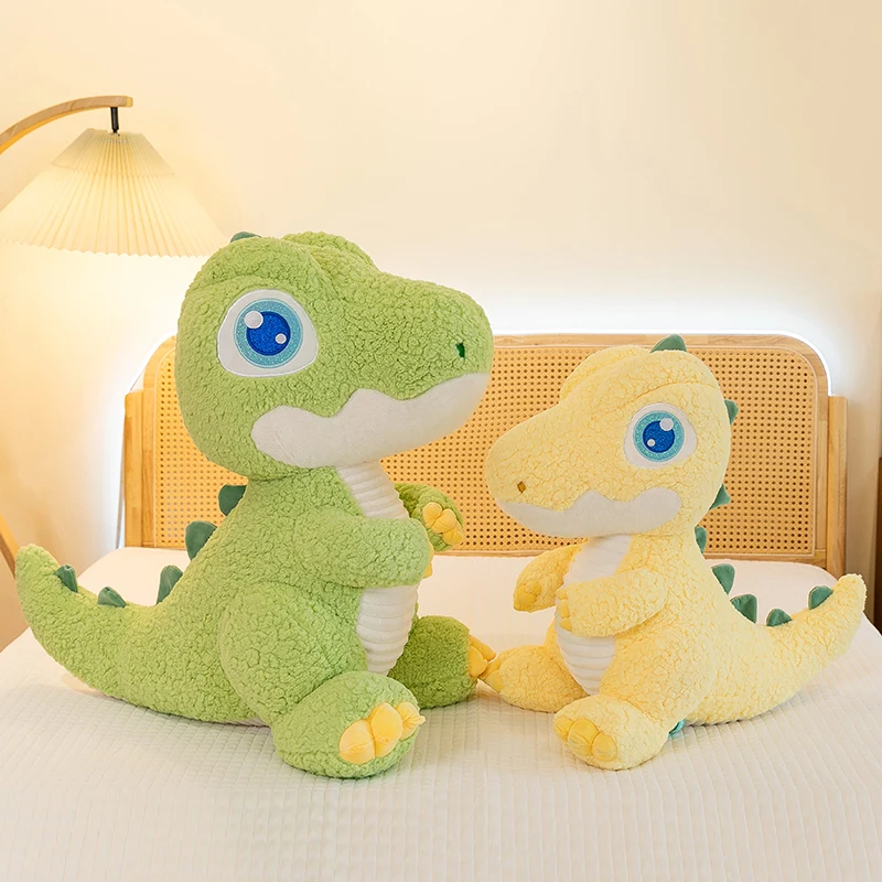Higher quality plush doll Big-Eyed Dinosaur Long Plush PP Cotton cute Dragon Stuffed Animal Toy