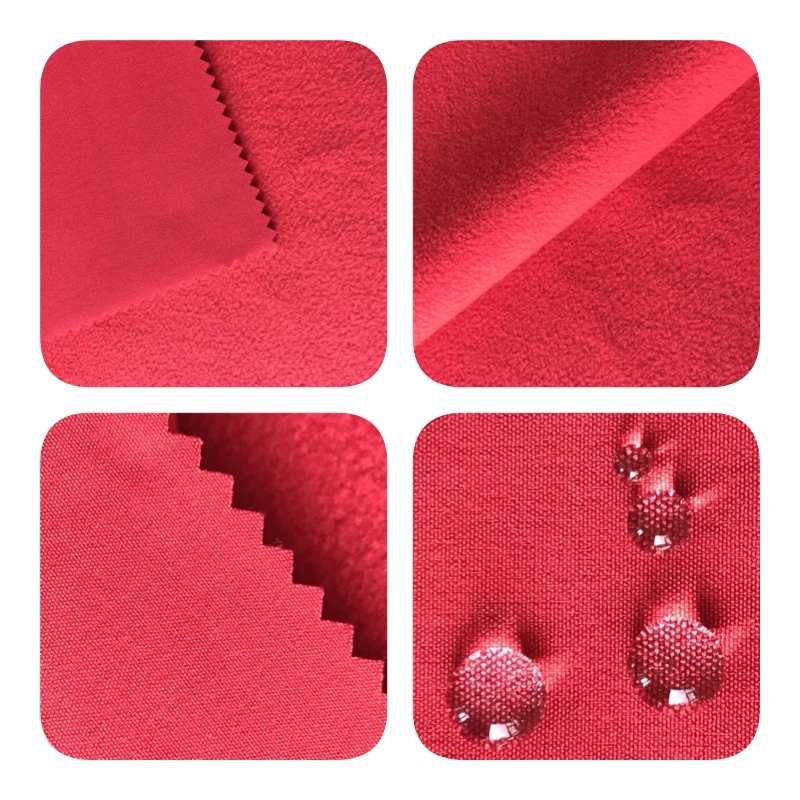 PS1/R5PR7-1 100D Poly Spandex laminated Poly fleece stretch waterproof fabric for jacket raincoat