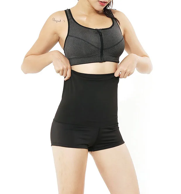 LY0006 hot sweat waist short pants sweating slimming shorts running sport thin waist fitness shorts female control panties