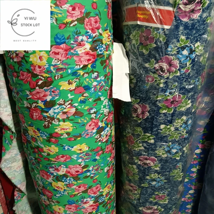 China cheap 32S 100% cotton  spandex print fabric for garment in stock