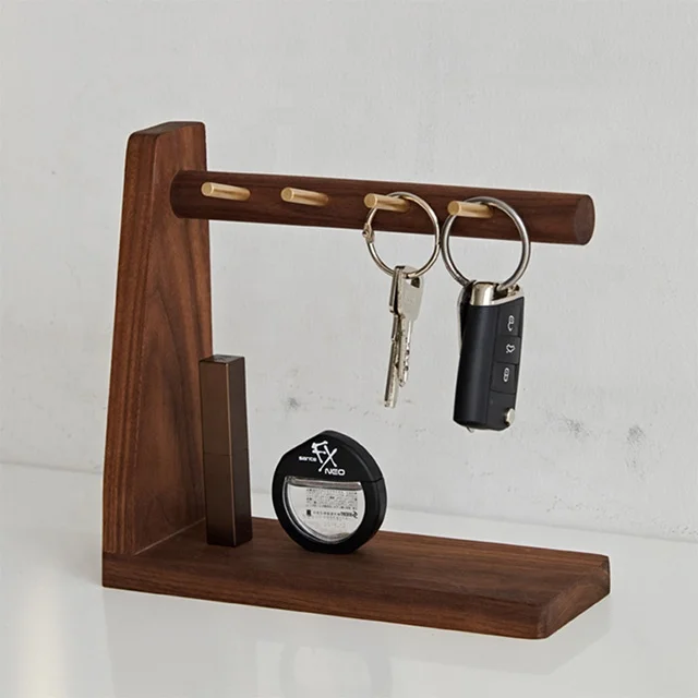 Luxury Trays Wooden Home Decor Multifunction Organizer For Entryway Key Rack Storage Tray