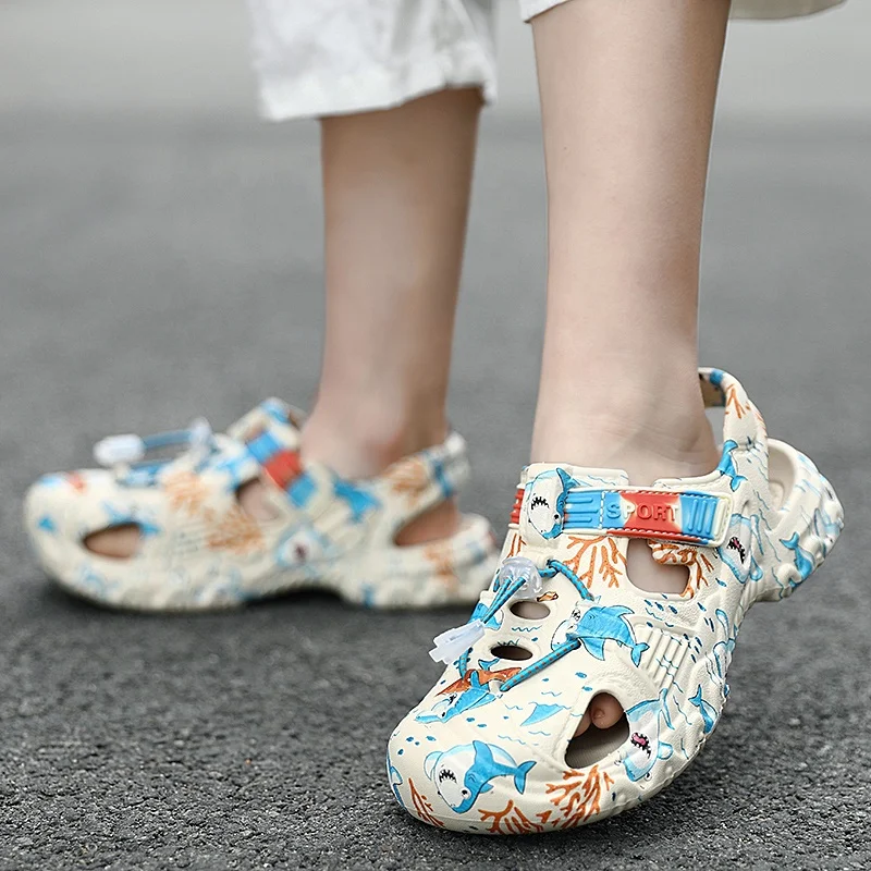 casual children walking shoes softness sporty clogs unisex kids slip on shoes  summer beach slides slippers for child