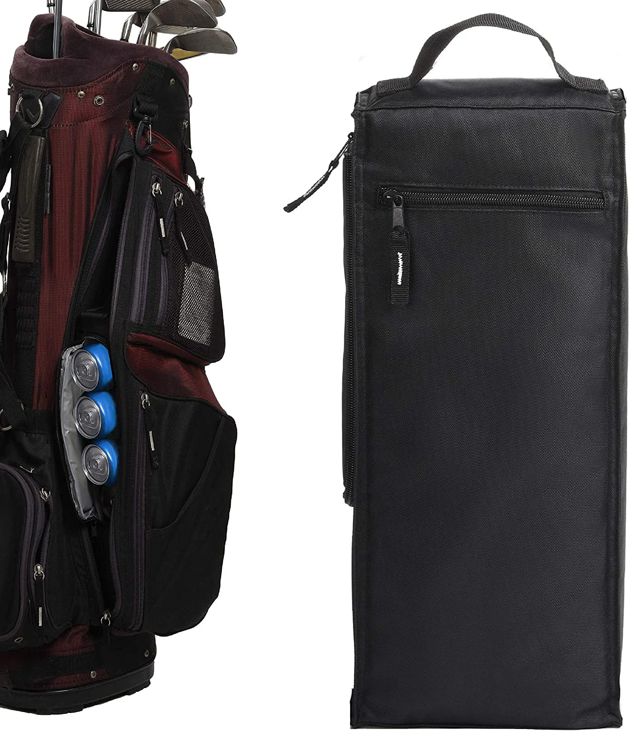 Free sample 6 Pack Can Carrier Tote Insulated Bottle Cooler Bag Water Beer Holder for Travel with Secure Carry Handle