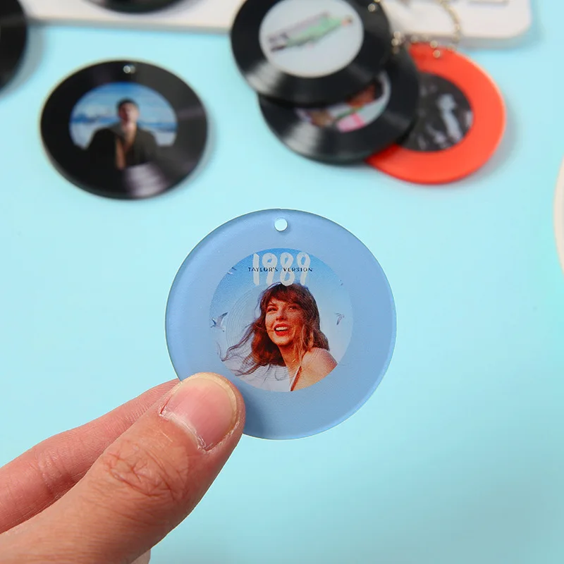 NaXin professional custom circular diameter 50mm nfc cd key chain can be customized CD pattern with NFC function